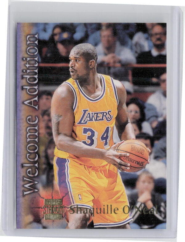 1996-97 Stadium Club Shaquille O'Neal #WA19 Lakers Welcome Addition