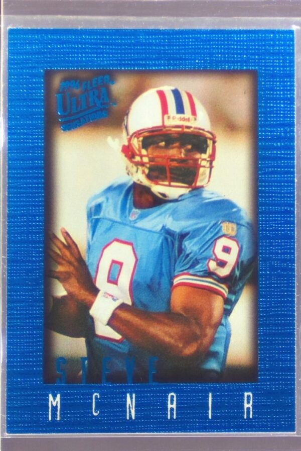 1996 Fleer Ultra Sensations Steve McNair Blue #42 Oilers