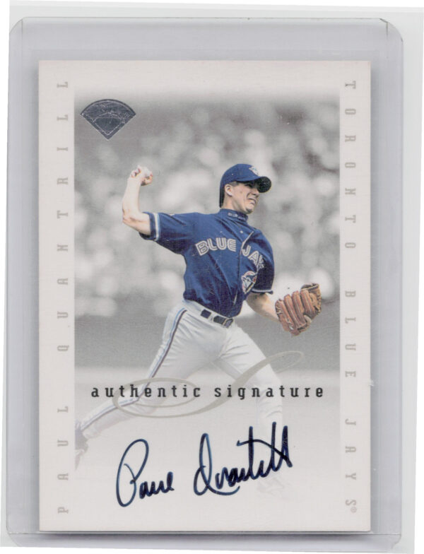 1996 Leaf Signature Series Paul Quantrill AU #NNO Jays Extended Series Autograph