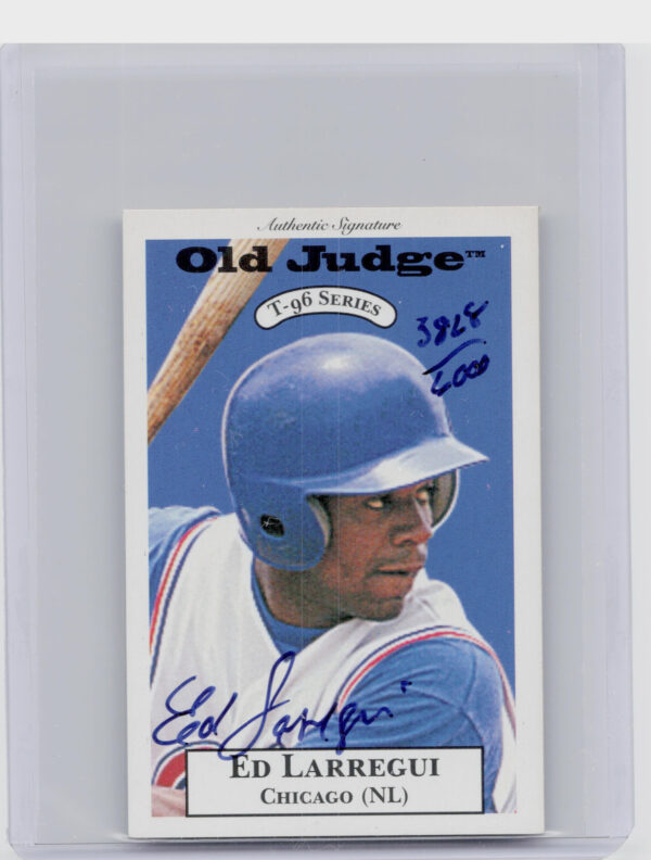 1996 Signature Rookies Old Judge Ed Larregui AU SN6000 #16 Cubs Signatures