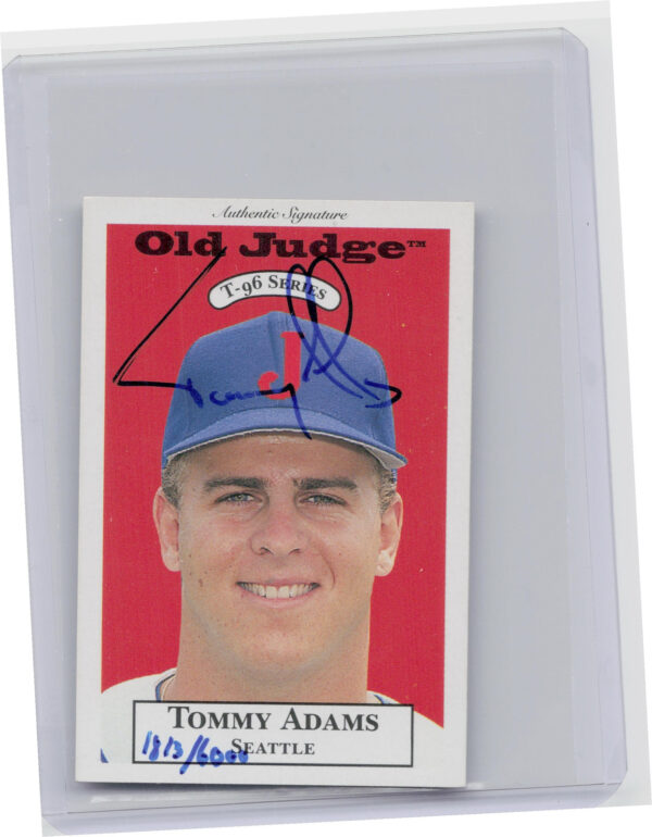 1996 Signature Rookies Old Judge Tommy Adams AU SN6000 #1 Suns Signatures