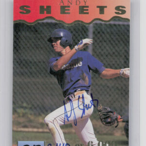 1996 Signature Rookies Preview Andy Sheets Autographs AU SN6000 #32 Mariners