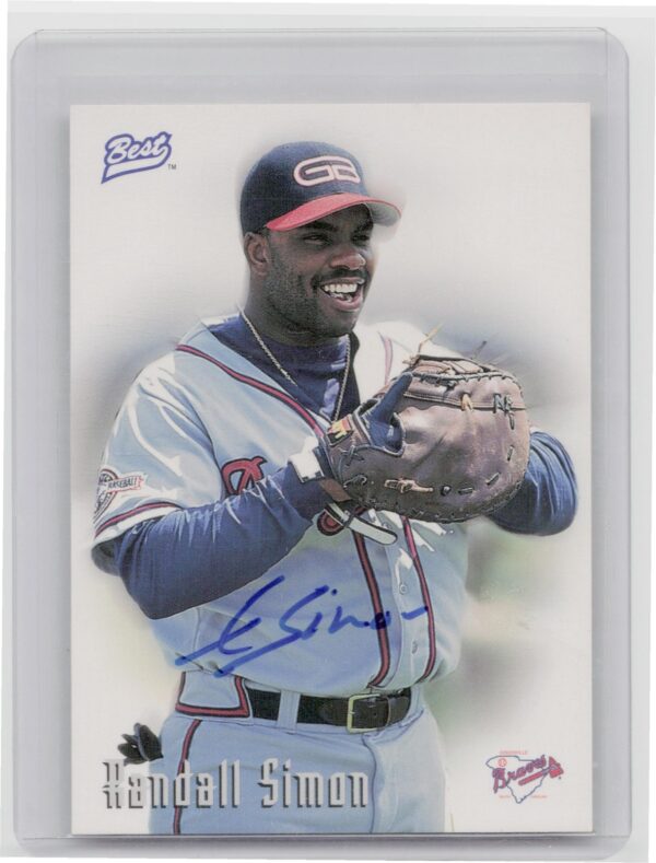 1997 Best Randall Simon Auto #NNO Braves Autographs Autograph Series