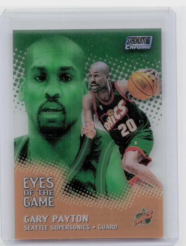 1999-00 Stadium Club Chrome Gary Payton #EG3 SuperSonics Eyes of the Game Refrac