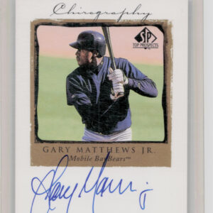 1999 SP Top Prospects Gary Matthews Jr. AU #GM BayBears Chirography