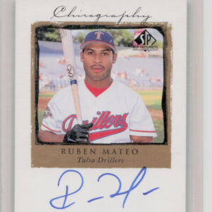 1999 SP Top Prospects Ruben Mateo AU #RM Drillers Chirography