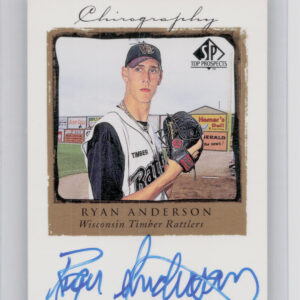 1999 SP Top Prospects Ryan Anderson AU #RA Rattlers Chirography
