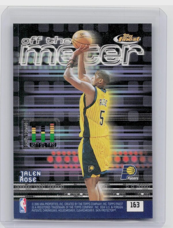 2000-01 Finest Jerry Stackhouse / Jalen Rose #163 Pacers - Image 3