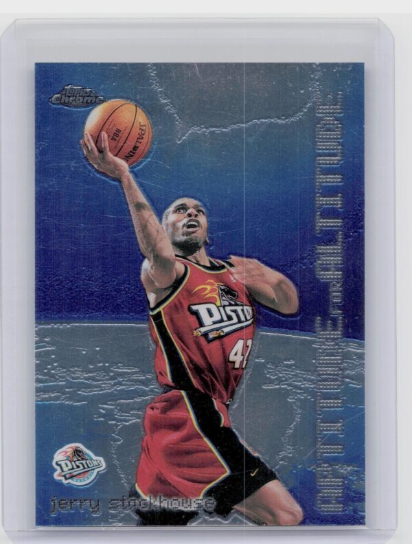 2000-01 Topps Chrome Jerry Stackhouse #AA6 Pistons Aptitude for Altitude