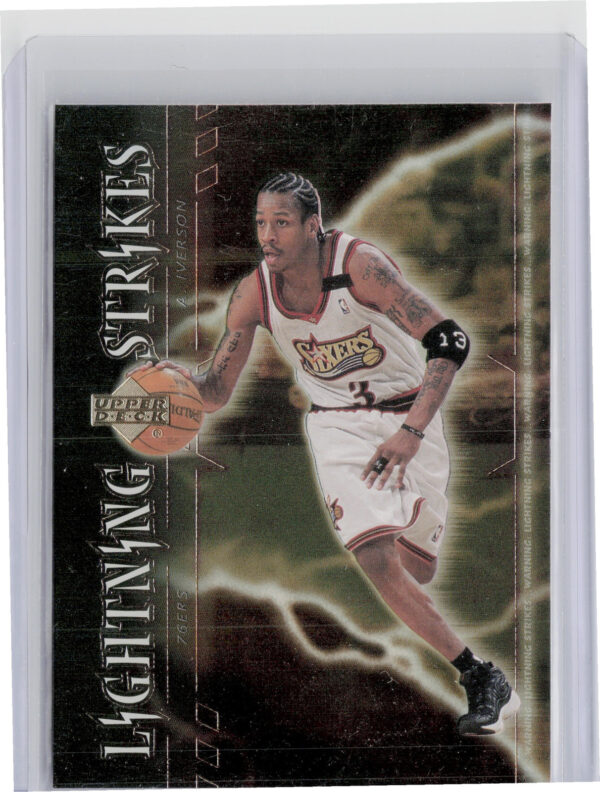 2000-01 Upper Deck Allen Iverson #LS1 76ers Lightning Strikes