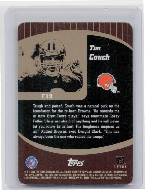 2000 Bowman's Best Tim Couch Franchise 2000 #F19 Browns - Image 3
