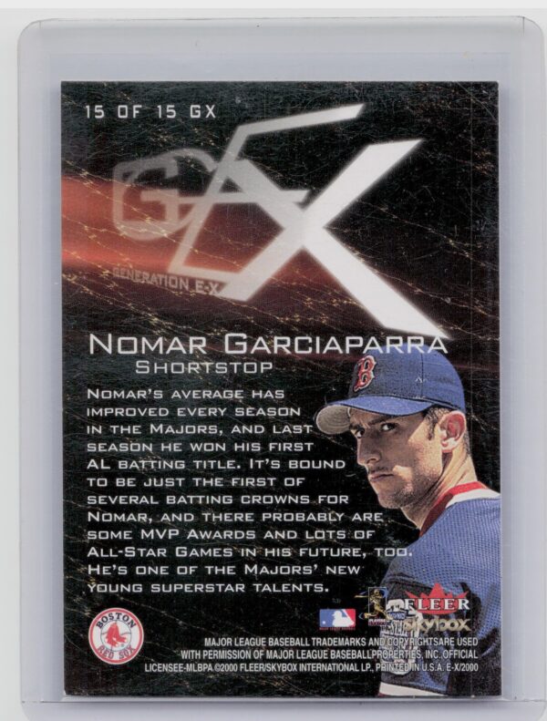 2000 Fleer E-X Nomar Garciaparra #15 GX Sox Generation E X - Image 3