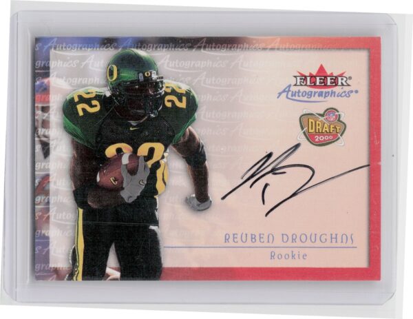 2000 Fleer Tradition Reuben Droughns AU #NNO Lions Autographics