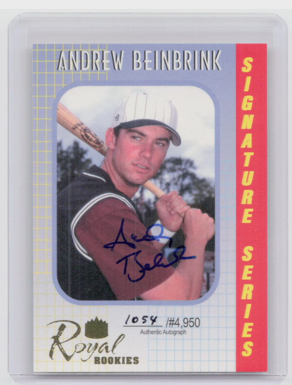 2000 Royal Rookies Andrew Beinbrink AU SN4950 #4 Rays Autographs
