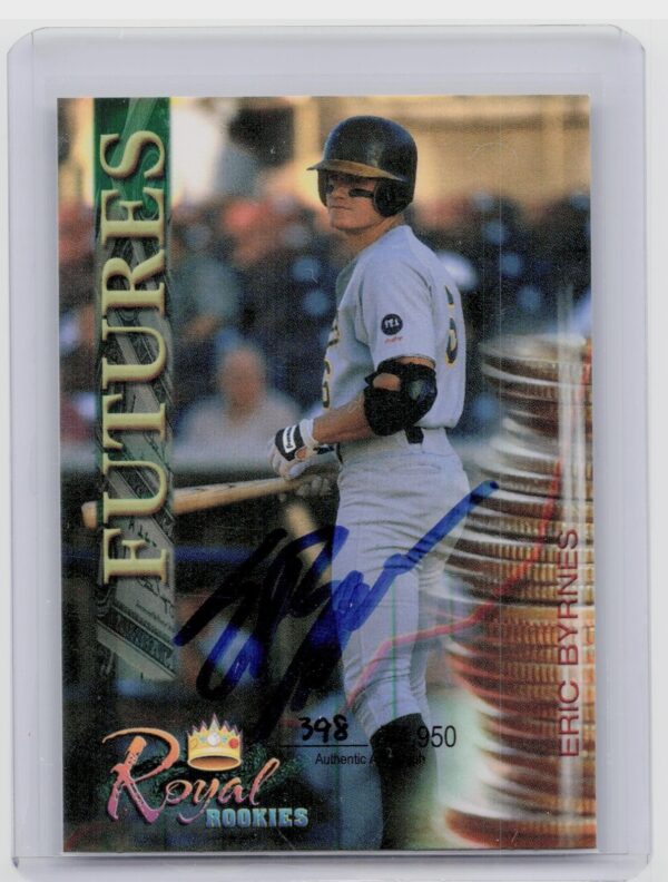 2000 Royal Rookies Futures Eric Byrnes Auto /4950 #14 A's Autographs