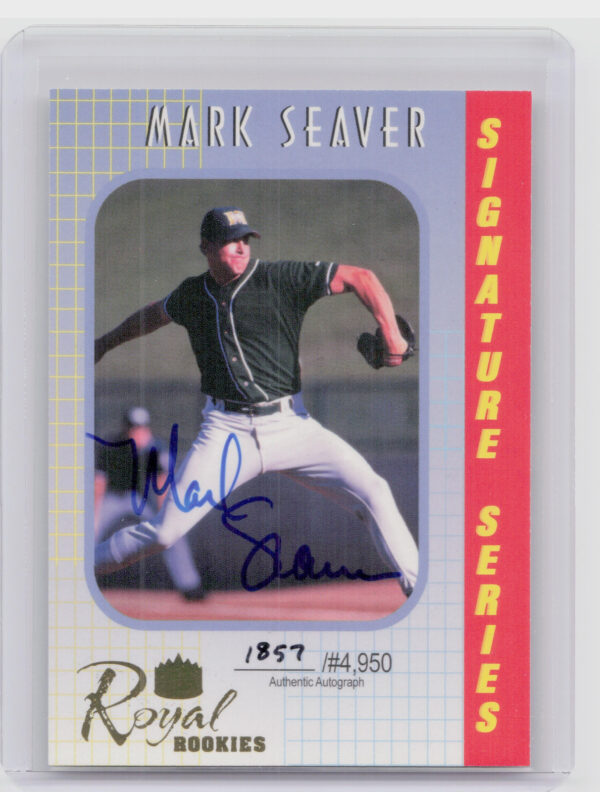 2000 Royal Rookies Mark Seaver AU SN4950 #35 Mariners Autographs