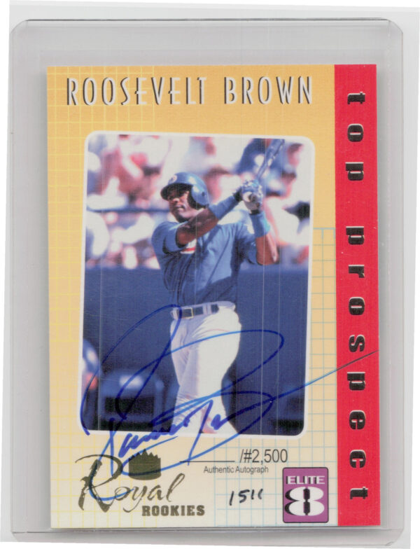 2000 Royal Rookies Roosevelt Brown AU SN2500 #1 Cubs Elite Eight Autographs