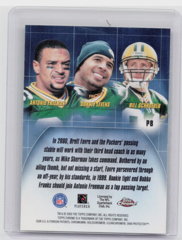 2000 Topps Chrome Favre/Freeman/Levens/Schroeder #P8 - Image 3