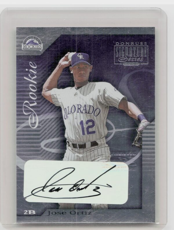 2001 Donruss Signature Jose Ortiz AU SN330 #132 Rockies
