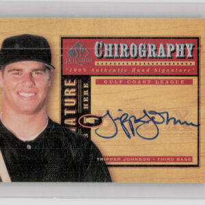 2001 SP Top Prospects Tripper Johnson AU #TJ Orioles Chirography