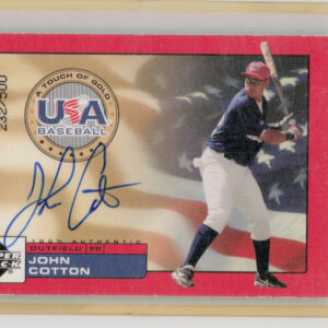 2001 Upper Deck Rookie Update John Cotton AU SN500 #JC USA USA Touch of Gold Aut