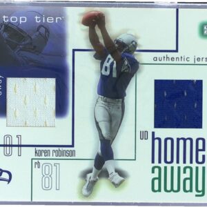 2001 Upper Deck Top Tier Koren Robinson JSY #HA-KR Seahawks Home and Away