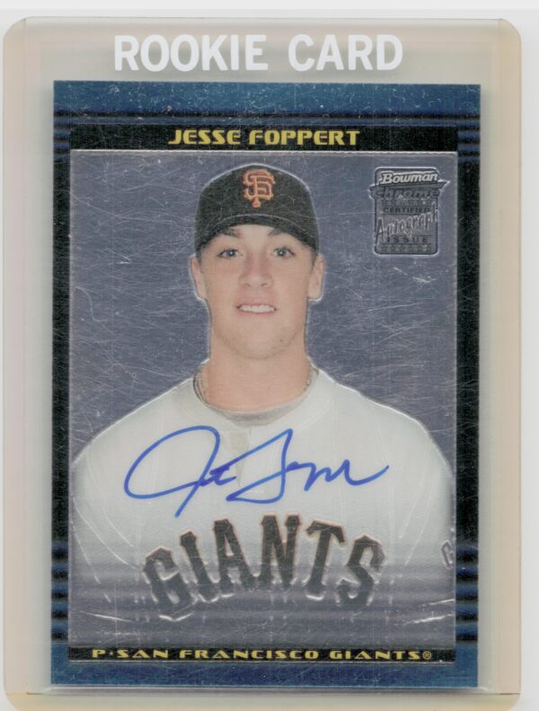 2002 Bowman Chrome Jesse Foppert AU RC #395 Giants