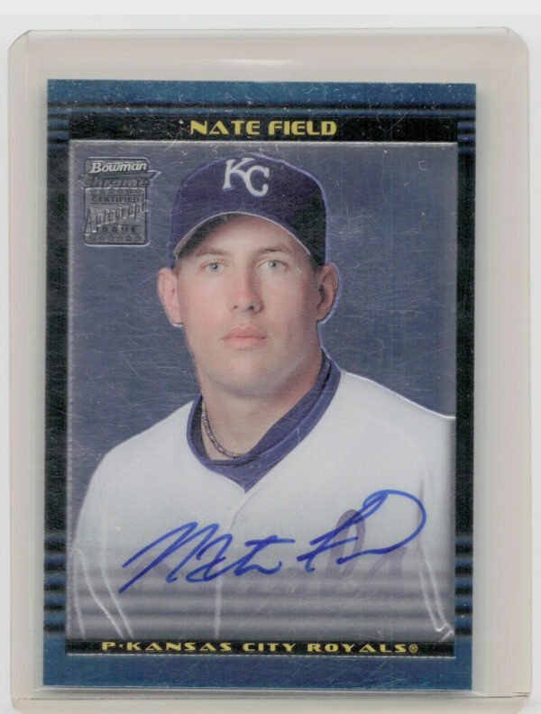 2002 Bowman Chrome Nate Field AU RC #397 Royals