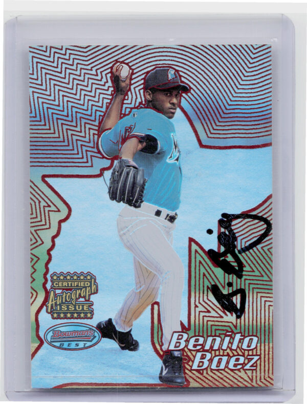 2002 Bowman's Best Benito Baez Red AU #102 Marlins
