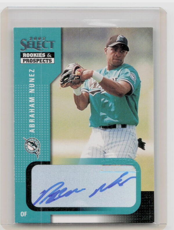 2002 Select Rookies & Prospects Abraham Nunez AU #1 Marlins