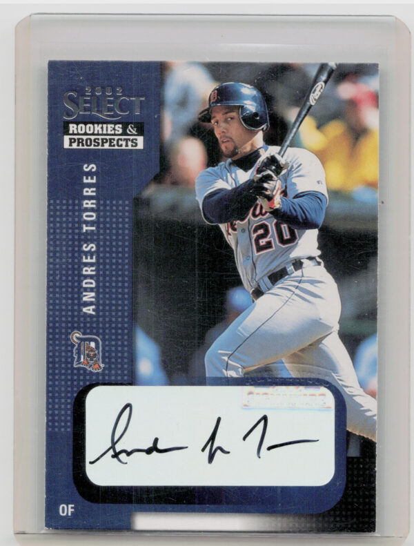 2002 Select Rookies & Prospects Andres Torres AU #6 Tigers - Image 3