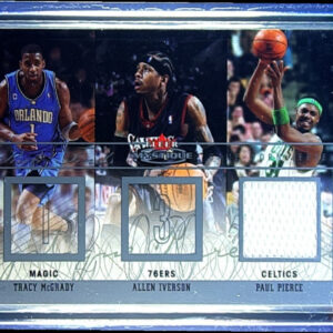 2003-04 Fleer Mystique Tracy McGrady / Allen Iverson / Paul Pierce SN300 MEM #RF