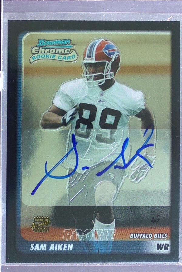2003 Bowman Chrome Sam Aiken Auto RC #244 Bills