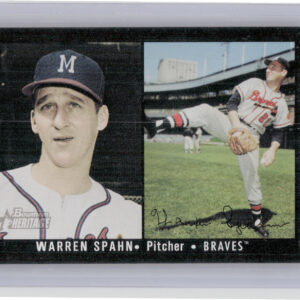 2003 Bowman Heritage Warren Spahn Facsimile Signature #174 Braves