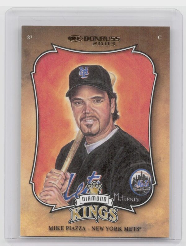 2003 Donruss Mike Piazza /2500 #DK-7 Mets Diamond Kings Gold