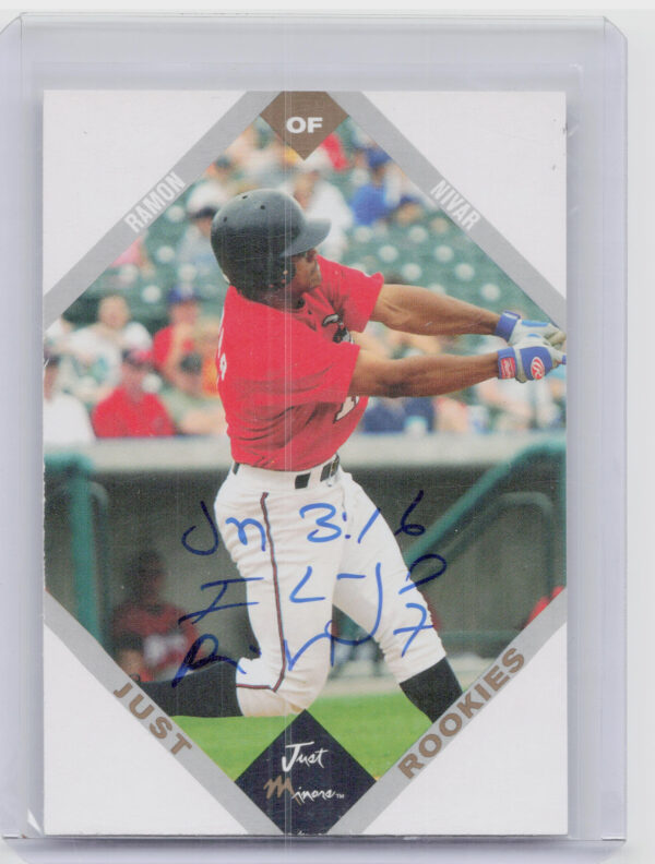 2003 Just Rookies Ramon Nivar AU SN375 #53 Rangers Autographs