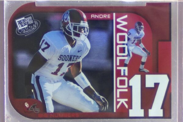 2003 Press Pass Andre Woolfolk RC #BN35 Sooners Big Numbers