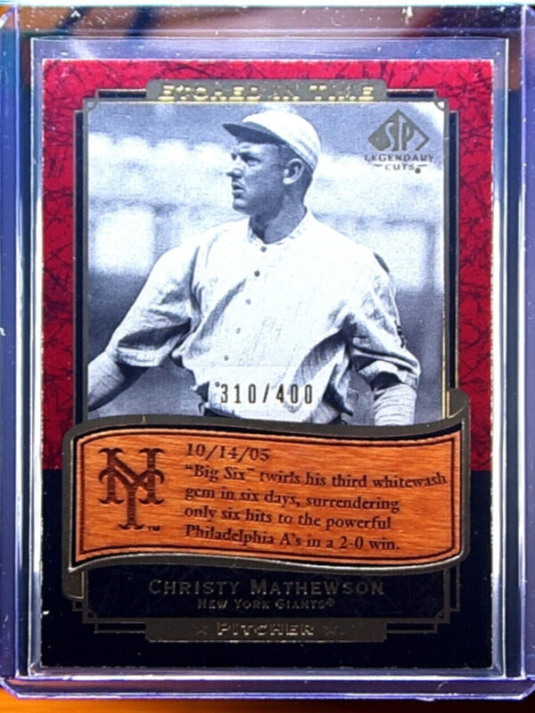2003 SP Legendary Cuts Christy Mathewson SN400 #ET-CM Giants Etched in Time 400