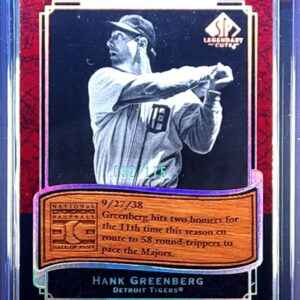 2003 SP Legendary Cuts Hank Greenberg SN175 #ET-HG Tigers Etched in Time 175