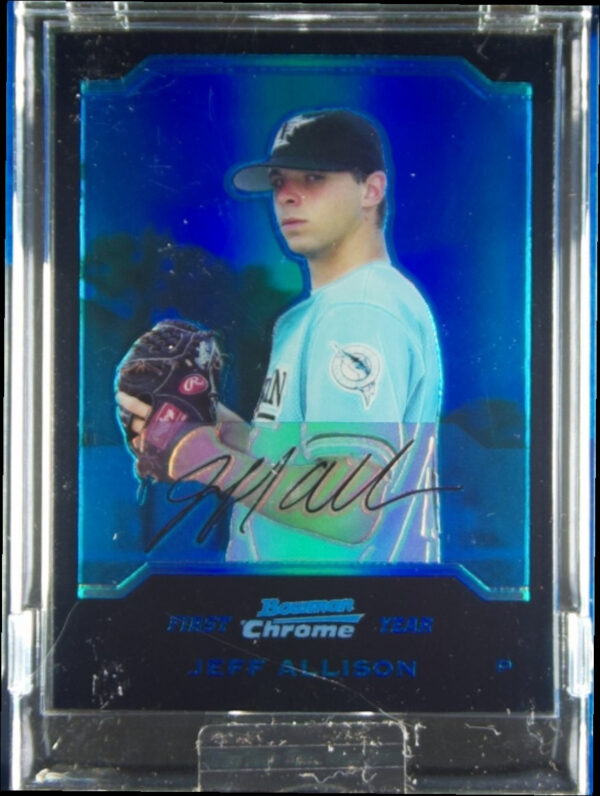2004 Bowman Chrome Jeff Allison Blue Refractors SN290 #263 Marlins