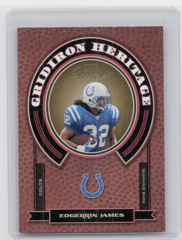 2004 Playoff Prestige Edgerrin James #GH-9 Colts Gridiron Heritage