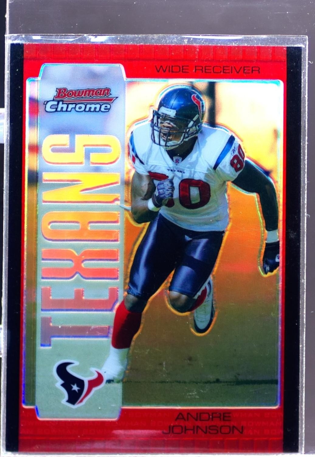 2005 Bowman Chrome Andre Johnson Red Refractors #44 Texans