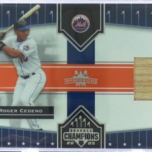 2005 Donruss Champions Roger Cedeno JSY #191 Mets Impressions Material