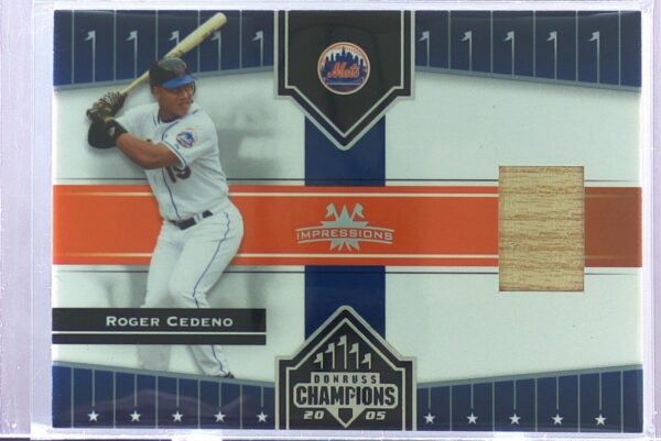 2005 Donruss Champions Roger Cedeno JSY #191 Mets Impressions Material
