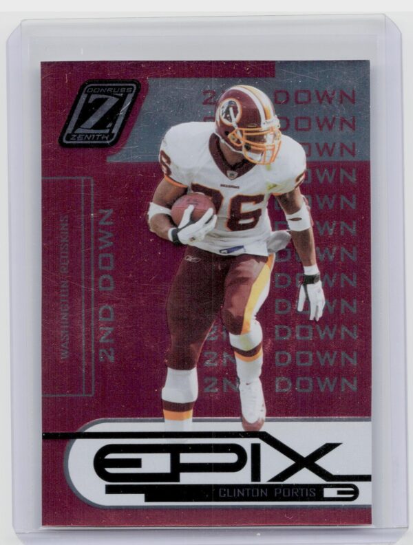 2005 Donruss Zenith Clinton Portis /150 #E-23 Redskins Epix Red 2nd Down