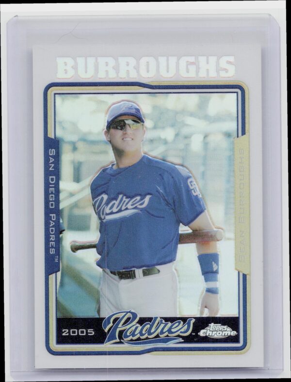 2005 Topps Chrome Sean Burroughs Refractors #172 Padres