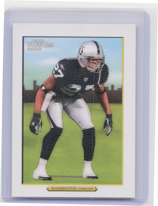 2005 Topps Turkey Red Fabian Washington White #217 Raiders