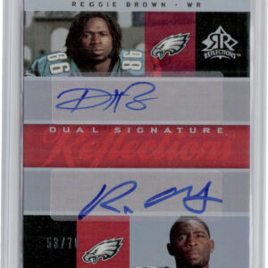 2005 Upper Deck Reflections Reggie Brown / Ryan Moats AU SN70 #DS-BM Eagles Dual