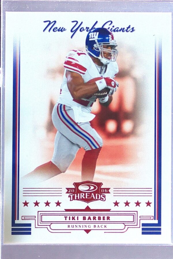 2006 Donruss Threads Tiki Barber Retail Red /150 #67 Giants
