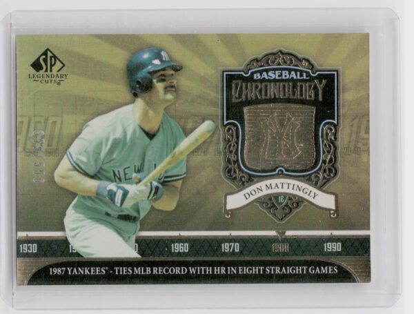 2006 SP Legendary Cuts Don Mattingly /550 #BC-DM Yankees Baseball Chronology